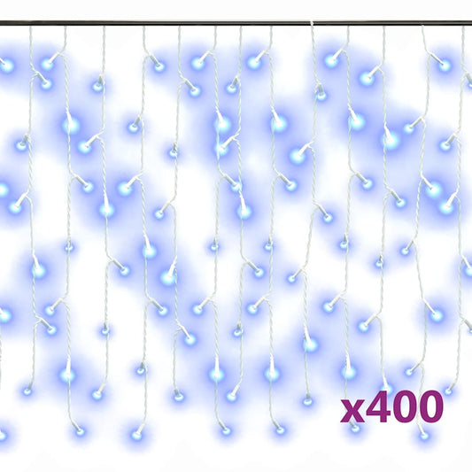 LED Curtain Icicle Lights 10m 400 LED Blue 8 Function LED Curtain Icicle Lights 10m 400 LED Blue 8 Function