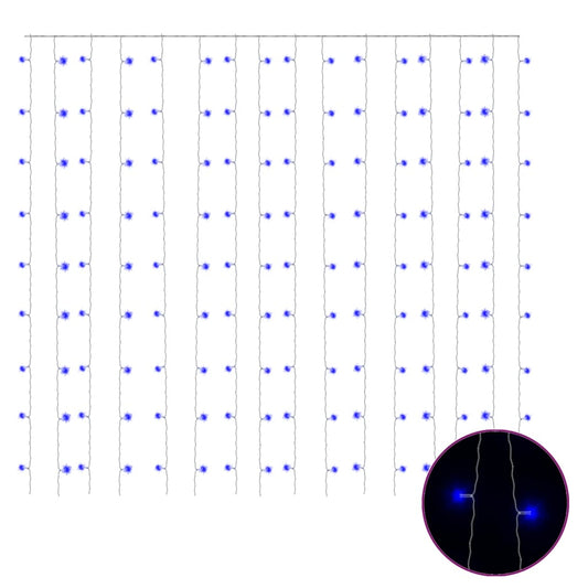 LED Curtain Fairy Lights 3x3m 300 LED Blue 8 Function LED Curtain Fairy Lights 3x3m 300 LED Blue 8 Function