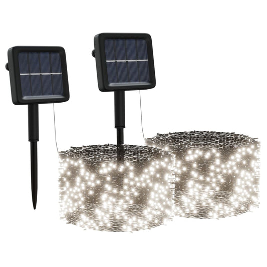 Solar Fairy Lights 2 pcs 2x200 LED Cold White Indoor Outdoor Solar Fairy Lights 2 pcs 2x200 LED Cold White Indoor Outdoor
