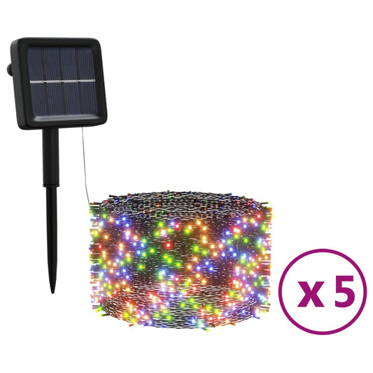 Solar Fairy Lights 5 pcs 5x200 LED Colourful Indoor Outdoor Solar Fairy Lights 5 pcs 5x200 LED Colourful Indoor Outdoor