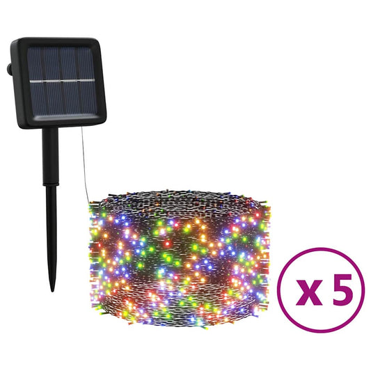 Solar Fairy Lights 5 pcs 5x200 LED Colourful Indoor Outdoor Solar Fairy Lights 5 pcs 5x200 LED Colourful Indoor Outdoor