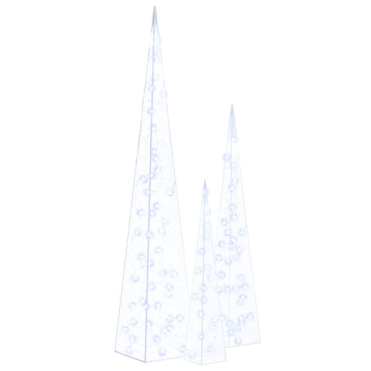 Acrylic Decorative LED Light Cone Set Blue 60/90/120cm Acrylic Decorative LED Light Cone Set Blue 60/90/120cm