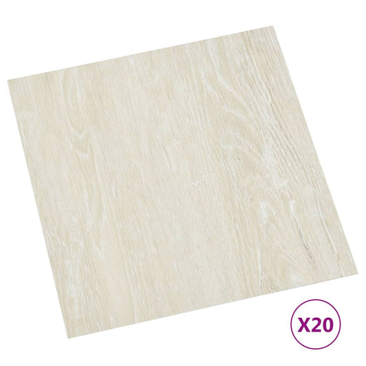 Self-adhesive Flooring Planks 20 pcs PVC 1.86 m² Cream Self-adhesive Flooring Planks 20 pcs PVC 1.86 m² Cream