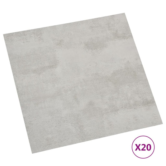 Self-adhesive Flooring Planks 20 pcs PVC 1.86 m² Light Grey Self-adhesive Flooring Planks 20 pcs PVC 1.86 m² Light Grey