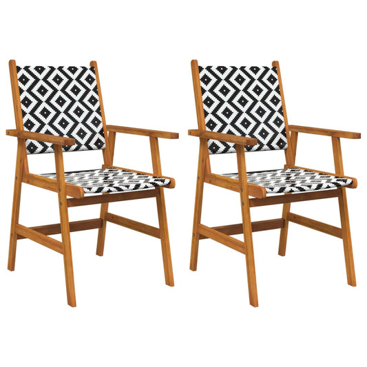 Garden Chair | Set of 2 | Brown, Black, White Garden Chair | Set of 2 | Brown, Black, White