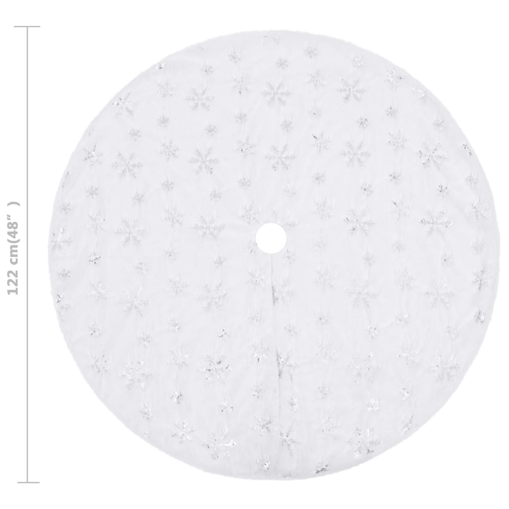 Luxury Christmas Tree Skirt White 122 cm Faux Fur