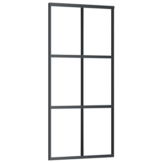 151012 vidaXL Sliding Door ESG Glass and Aluminium 90x205 cm Black 151012 vidaXL Sliding Door ESG Glass and Aluminium 90x205 cm Black