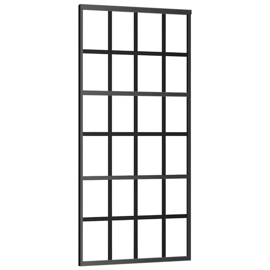 Sliding Door ESG Glass and Aluminium 90x205 cm Black Sliding Door ESG Glass and Aluminium 90x205 cm Black