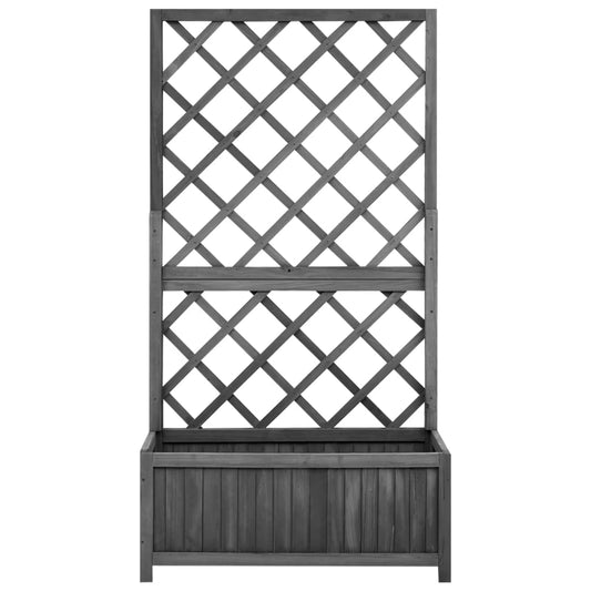 Garden Trellis Planter Black 70x30x135 cm Solid Firwood Garden Trellis Planter Black 70x30x135 cm Solid Firwood