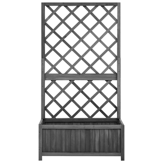 Garden Trellis Planter Black 70x30x135 cm Solid Firwood Garden Trellis Planter Black 70x30x135 cm Solid Firwood