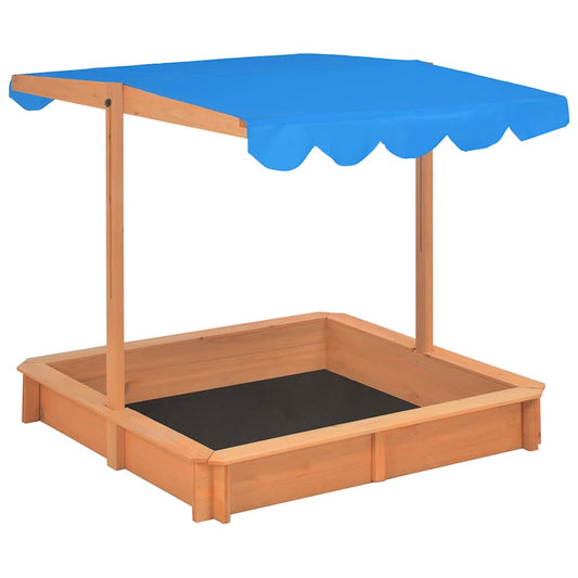 316473 vidaXL Sandbox with Adjustable Roof Firwood 115x115x115 cm 316473 vidaXL Sandbox with Adjustable Roof Firwood 115x115x115 cm