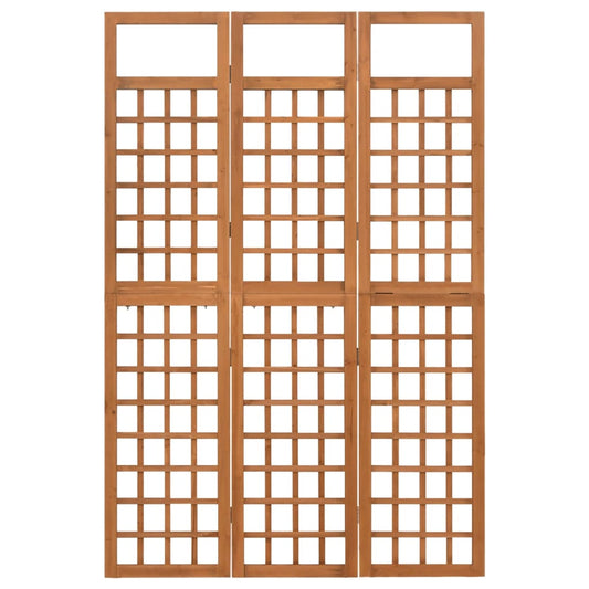 3-Panel Room Divider/Trellis Solid Fir Wood 121x180.5 cm 3-Panel Room Divider/Trellis Solid Fir Wood 121x180.5 cm