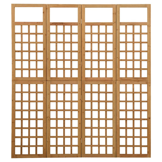 4-Panel Room Divider/Trellis Solid Fir Wood 161x180 cm 4-Panel Room Divider/Trellis Solid Fir Wood 161x180 cm