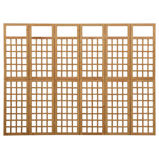 6-Panel Room Divider/Trellis Solid Fir Wood 242.5x180 cm 6-Panel Room Divider/Trellis Solid Fir Wood 242.5x180 cm