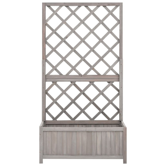 Garden Trellis Planter Grey 70x30x135 cm Solid Firwood Garden Trellis Planter Grey 70x30x135 cm Solid Firwood
