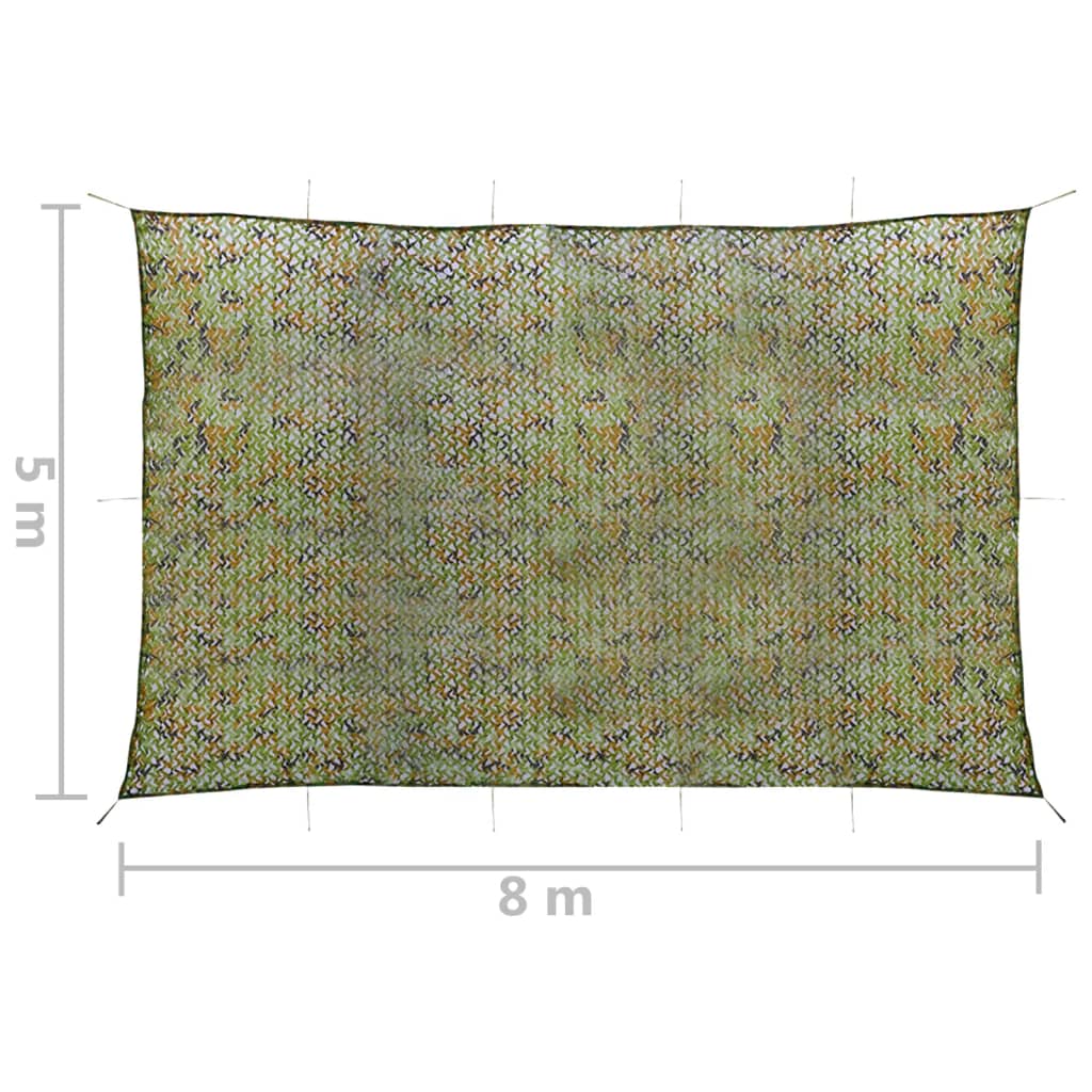 Camouflage Net with Storage Bag 5x8 m Green