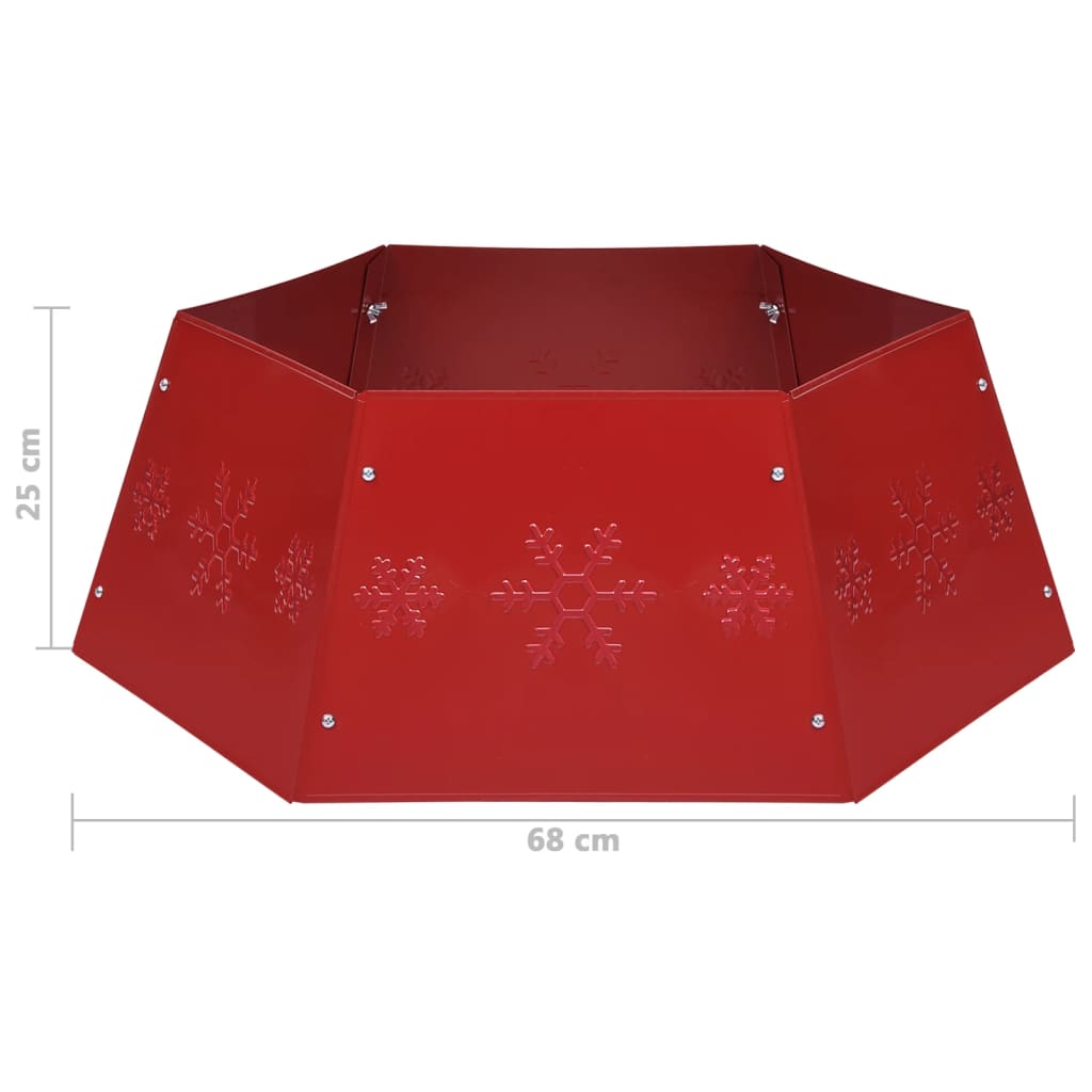 Christmas Tree Skirt Red Ø68x25 cm