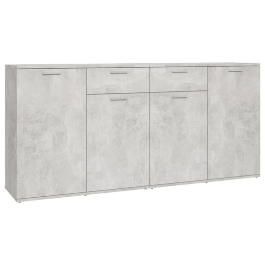 Sideboard Concrete Grey 160x36x75 cm Engineered Wood Sideboard Concrete Grey 160x36x75 cm Engineered Wood