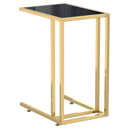 Computer Side Table Black 50x35x65 cm Tempered Glass Computer Side Table Black 50x35x65 cm Tempered Glass