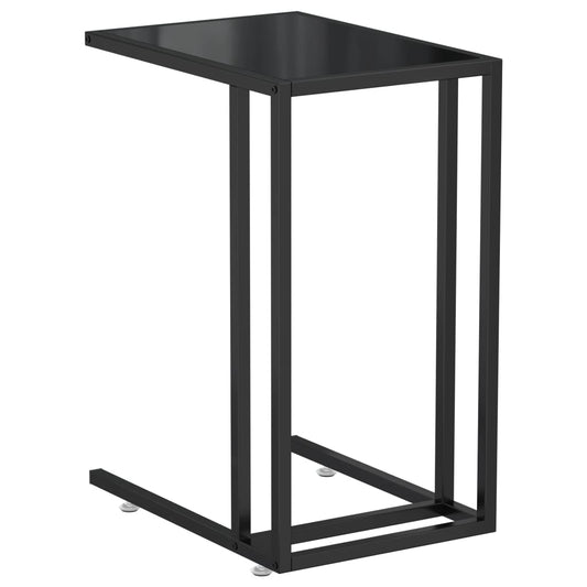 Side Table | Black | Tempered Glass, Powder-Coated Iron | Medium Side Table | Black | Tempered Glass, Powder-Coated Iron | Medium