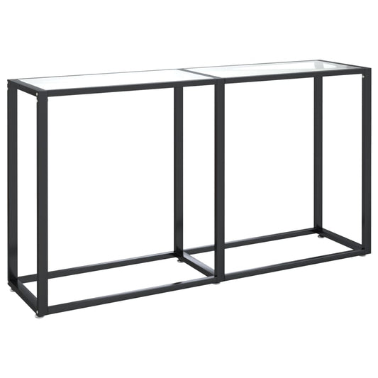 Console Table Transparent 140x35x75.5cm Tempered Glass Console Table Transparent 140x35x75.5cm Tempered Glass