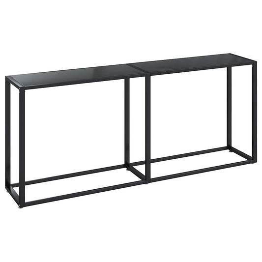 Console Table Black 180x35x75.5cm Tempered Glass Console Table Black 180x35x75.5cm Tempered Glass