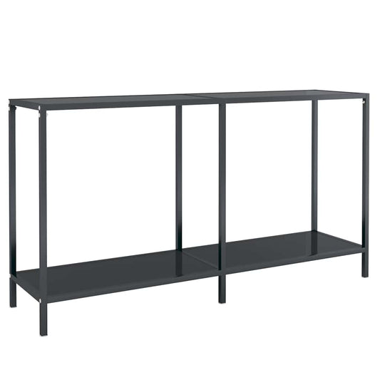 331695 vidaXL Console Table Black 140x35x75,5 cm Tempered Glass 331695 vidaXL Console Table Black 140x35x75,5 cm Tempered Glass