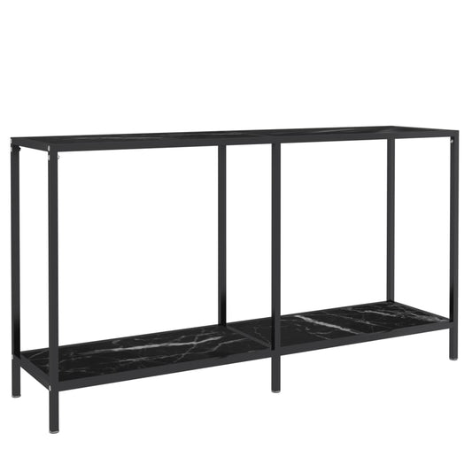 Console Table Black 140x35x75.5 cm Tempered Glass Console Table Black 140x35x75.5 cm Tempered Glass