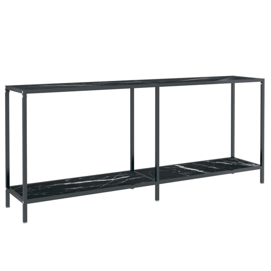 Console Table Black 180x35x75.5 cm Tempered Glass Console Table Black 180x35x75.5 cm Tempered Glass