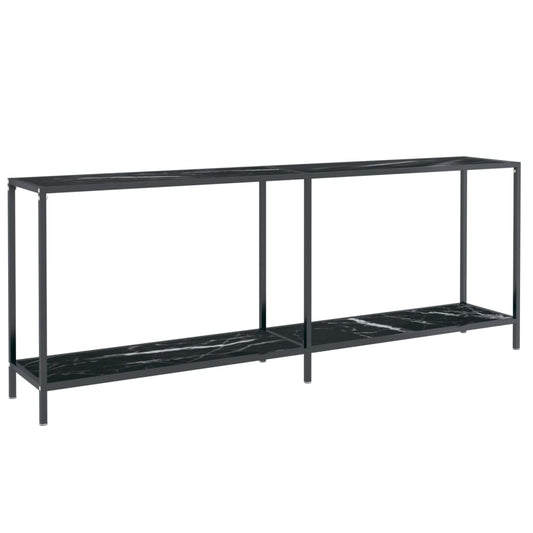 Console Table Black 200x35x75.5 cm Tempered Glass Console Table Black 200x35x75.5 cm Tempered Glass