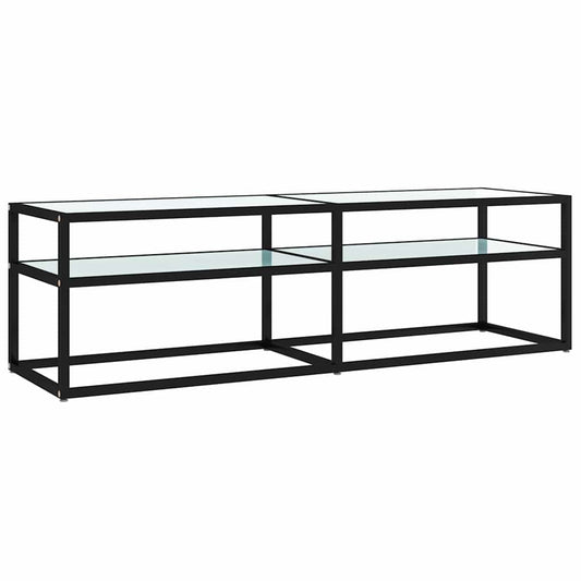TV Cabinet White Marble 140x40x40,5 cm Tempered Glass TV Cabinet White Marble 140x40x40,5 cm Tempered Glass