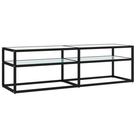 TV Cabinet White Marble 140x40x40.5 cm Tempered Glass TV Cabinet White Marble 140x40x40.5 cm Tempered Glass