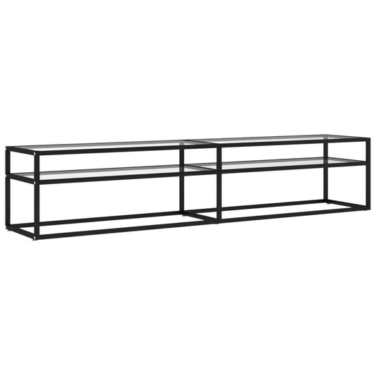 TV Cabinet Transparent 200x40x40.5 cm Tempered Glass TV Cabinet Transparent 200x40x40.5 cm Tempered Glass