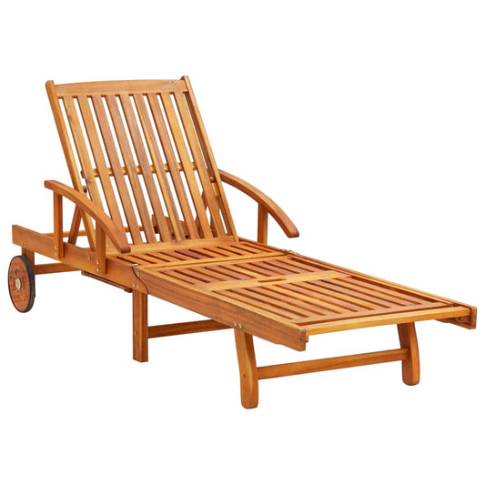 Sun Loungers 2 pcs Solid Acacia Wood Sun Loungers 2 pcs Solid Acacia Wood