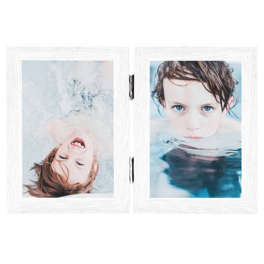 Bifold Photo Frame Collage White 2x Bifold Photo Frame Collage White 2x