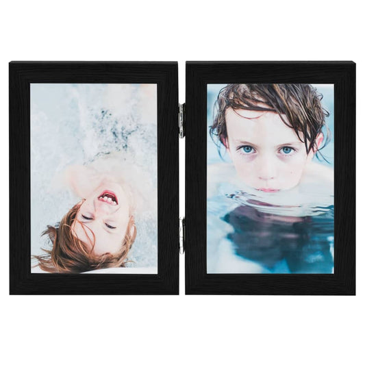 Bifold Photo Frame Collage Black 2x Bifold Photo Frame Collage Black 2x