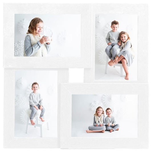 Collage Photo Frame for 4x(10x15 cm) Picture White MDF Collage Photo Frame for 4x(10x15 cm) Picture White MDF