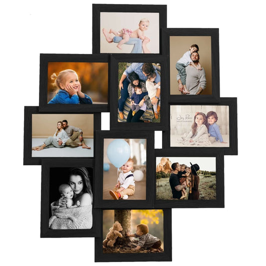 Collage Photo Frame for 10x(13x18 cm) Picture Black MDF Collage Photo Frame for 10x(13x18 cm) Picture Black MDF