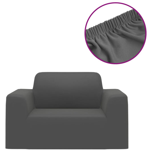 Stretch Couch Slipcover Anthracite Polyester Jersey Stretch Couch Slipcover Anthracite Polyester Jersey
