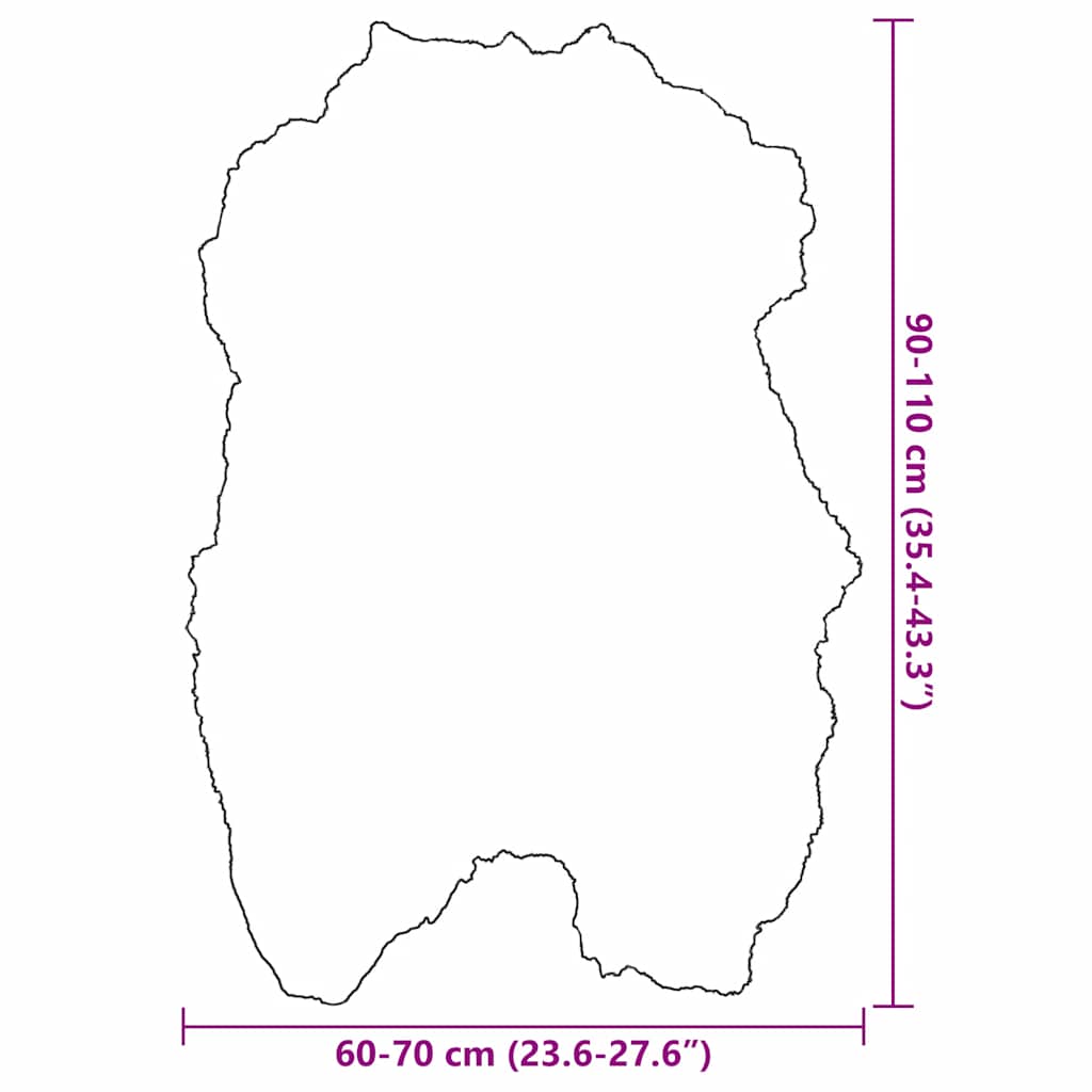 Icelandic Sheepskin Chair Cover Black 70x110 cm