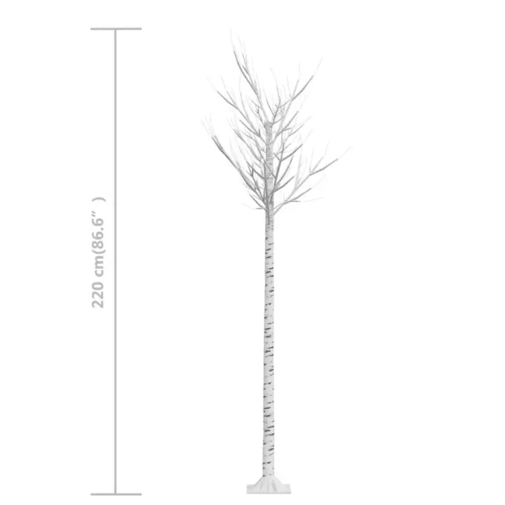 Christmas Tree 220 LEDs 2,2 m Warm White Willow Indoor Outdoor