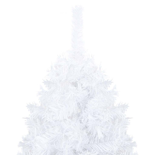 Artificial Pre-lit Christmas Tree with Ball Set White 210 cm PVC Artificial Pre-lit Christmas Tree with Ball Set White 210 cm PVC
