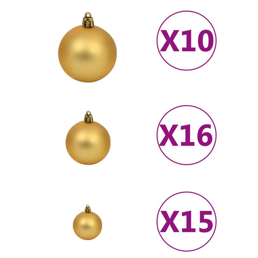 Artificial Pre-lit Christmas Tree with Ball Set White 240 cm Artificial Pre-lit Christmas Tree with Ball Set White 240 cm