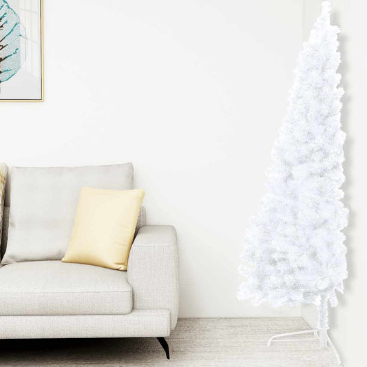 Artificial Half Pre-lit Christmas Tree with Ball Set White 240 cm Artificial Half Pre-lit Christmas Tree with Ball Set White 240 cm