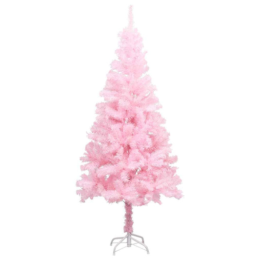 Artificial Pre-lit Christmas Tree with Ball Set Pink 150 cm PVC Artificial Pre-lit Christmas Tree with Ball Set Pink 150 cm PVC