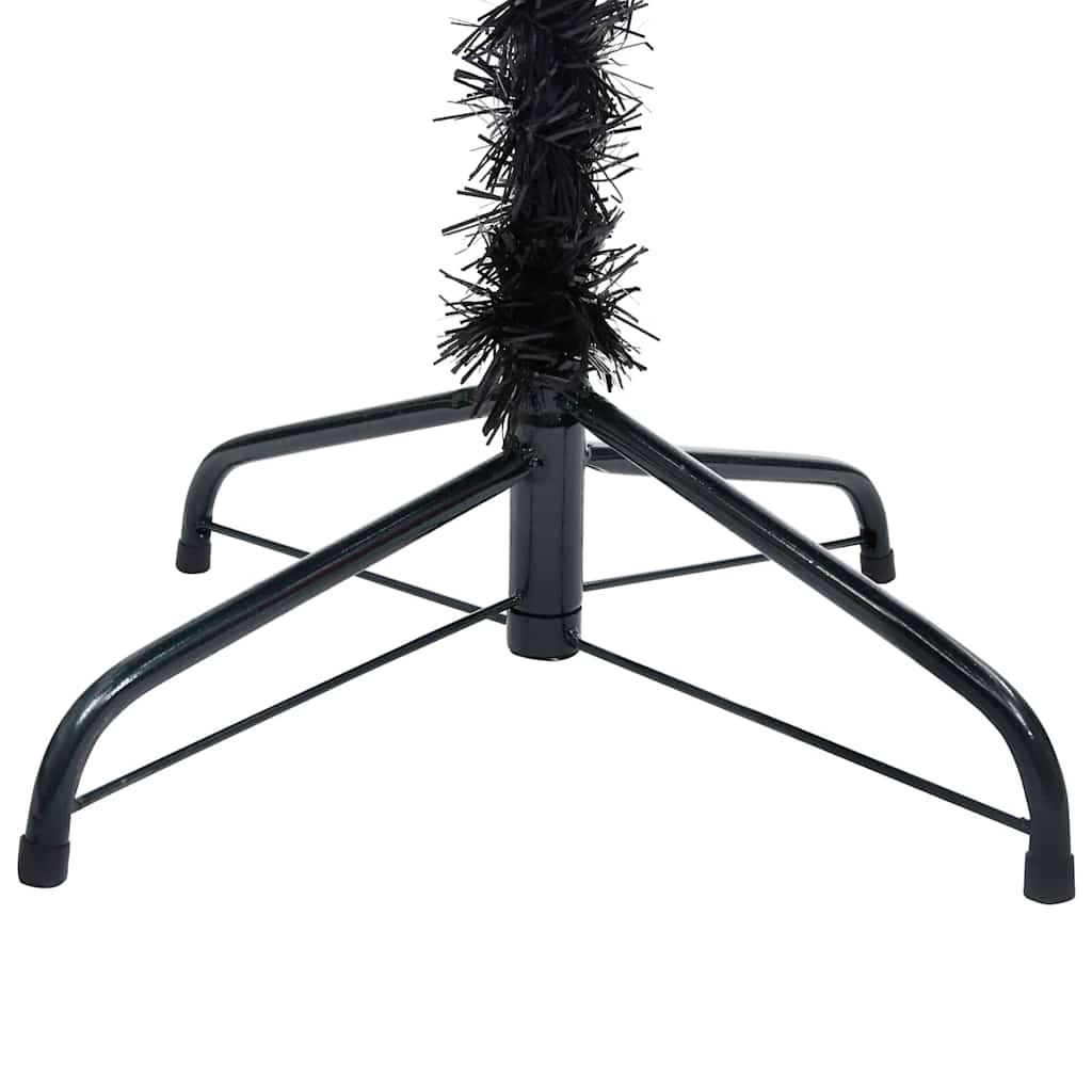 Artificial Pre-lit Christmas Tree with Ball Set Black 120cm PVC