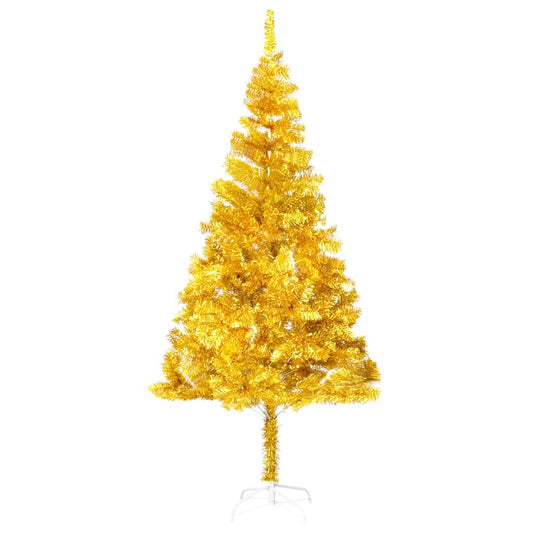 Artificial Pre-lit Christmas Tree with Ball Set Gold 180 cm PET Artificial Pre-lit Christmas Tree with Ball Set Gold 180 cm PET