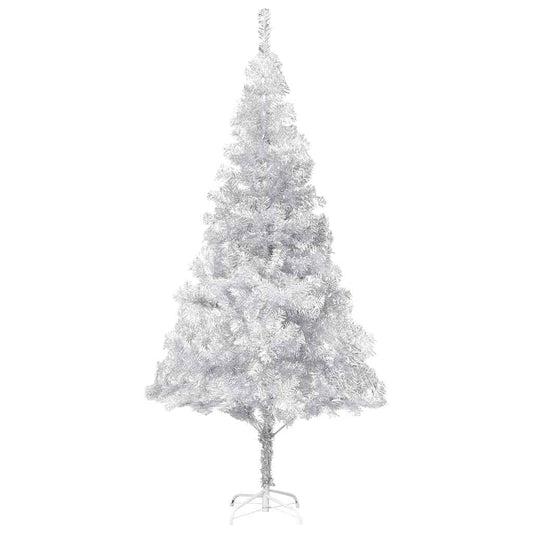 Artificial Pre-lit Christmas Tree with Ball Set Silver 240 cm PET Artificial Pre-lit Christmas Tree with Ball Set Silver 240 cm PET
