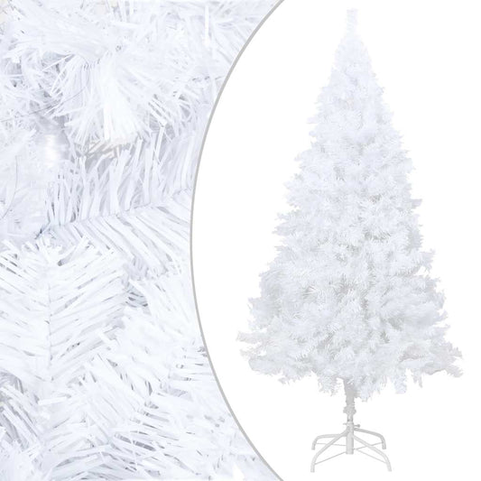 Artificial Pre-lit Christmas Tree with Ball Set White 150 cm PVC Artificial Pre-lit Christmas Tree with Ball Set White 150 cm PVC