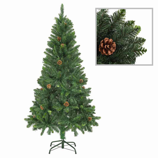 Artificial Pre-lit Christmas Tree with Pine Cones Green 150 cm Artificial Pre-lit Christmas Tree with Pine Cones Green 150 cm